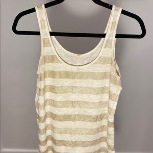 J. Crew Gold Striped Tank Top